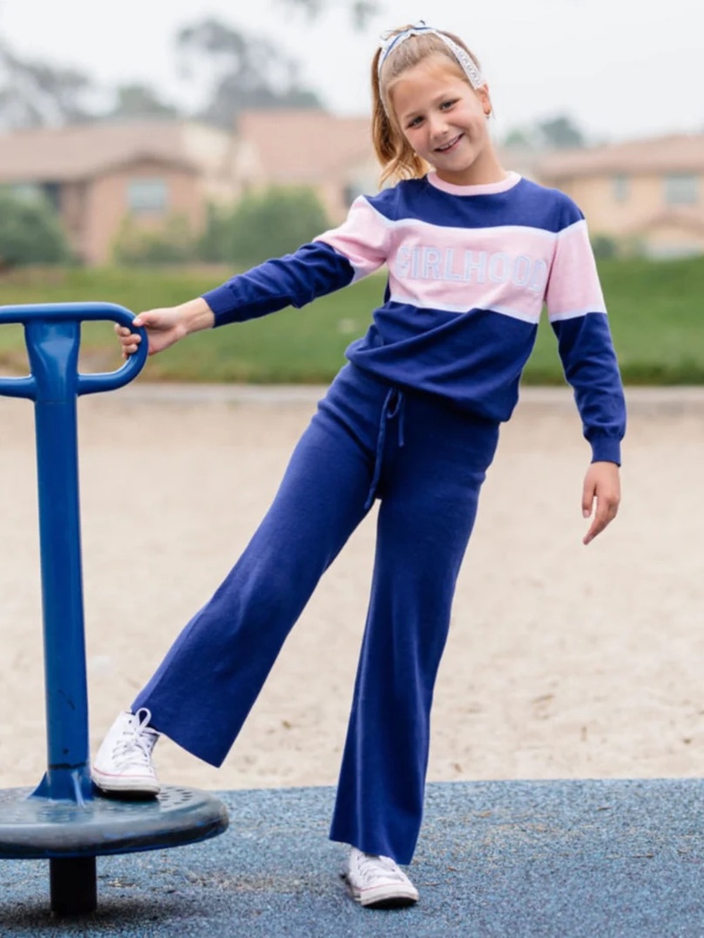 Girlshood Sweater Pants - Navy NWT SIZE 6/7